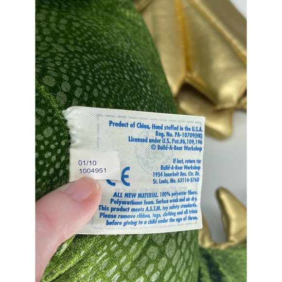 Build a Bear Fire Breathing Dragon Retired - Gold Wings - Picture 14 of 15